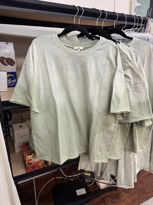 Easel sage short sleeve top