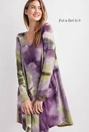 Rae Mode tie dyed waffle dress 