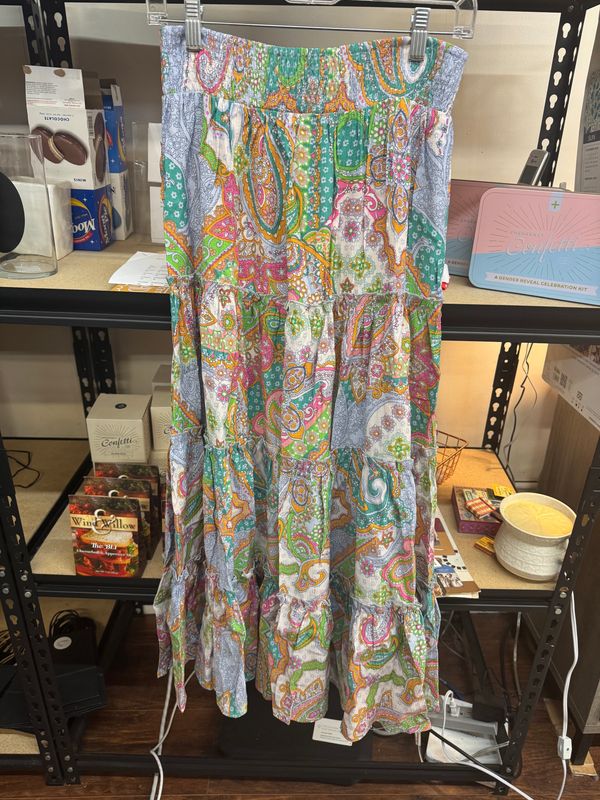 Easel floral printed skirt