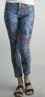 Tempo Floral Denim reversible jeans 