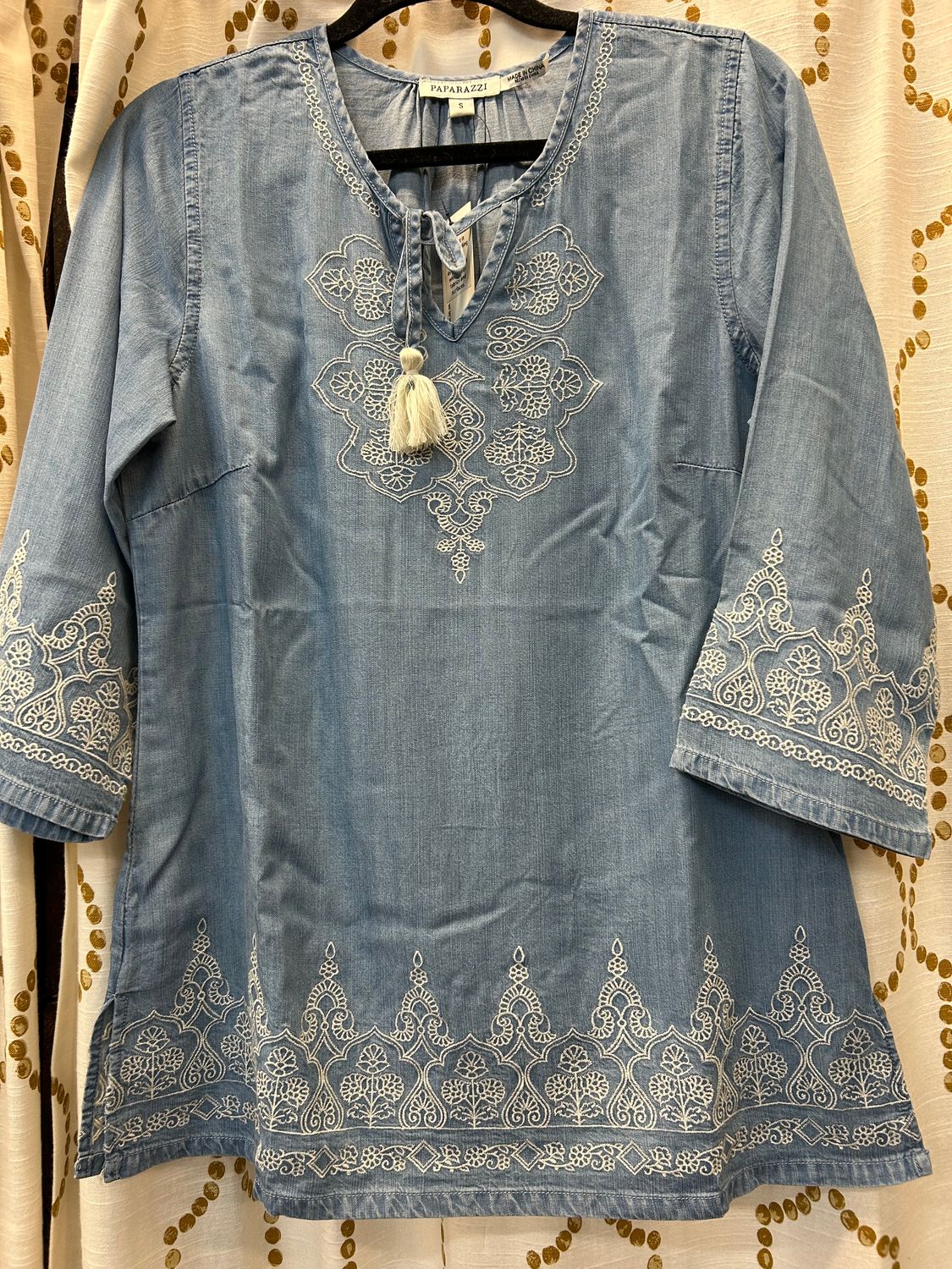 Paparazzi Denim Tercel Top, Size: S