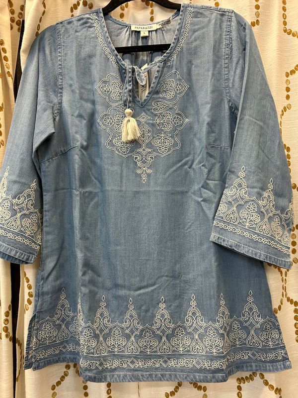 Paparazzi Denim Tercel Top