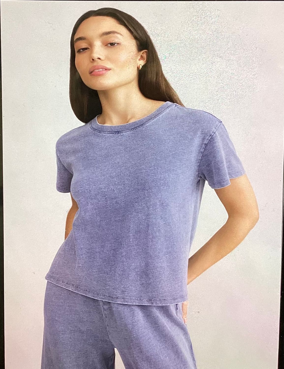 Z Supply Go To Denim Tee, Size: Small