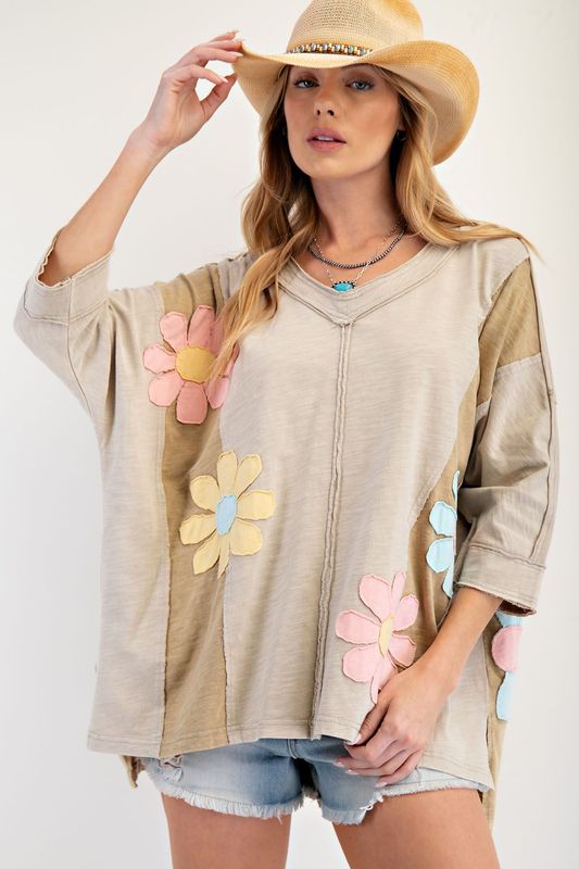 Easel flower short sleeve 