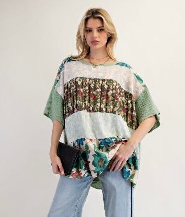 Easel mixed print top