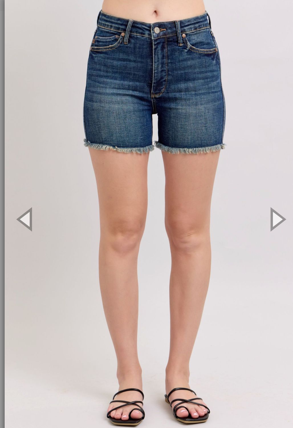 Judy Blue Fray Hem Shorts, tummy control, Size: S