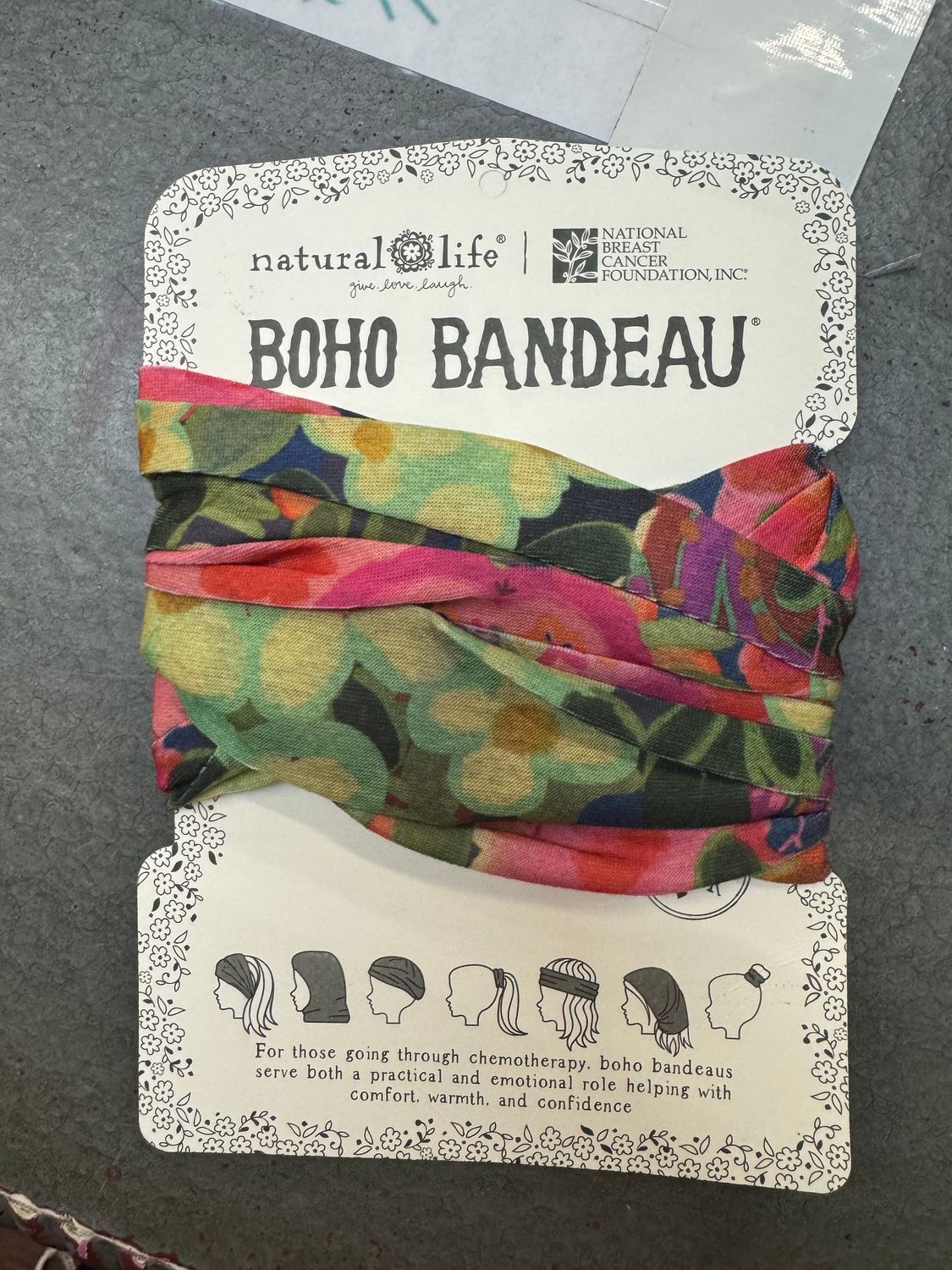 Natural Life Boho Bandeau, Color: Breast Cancer