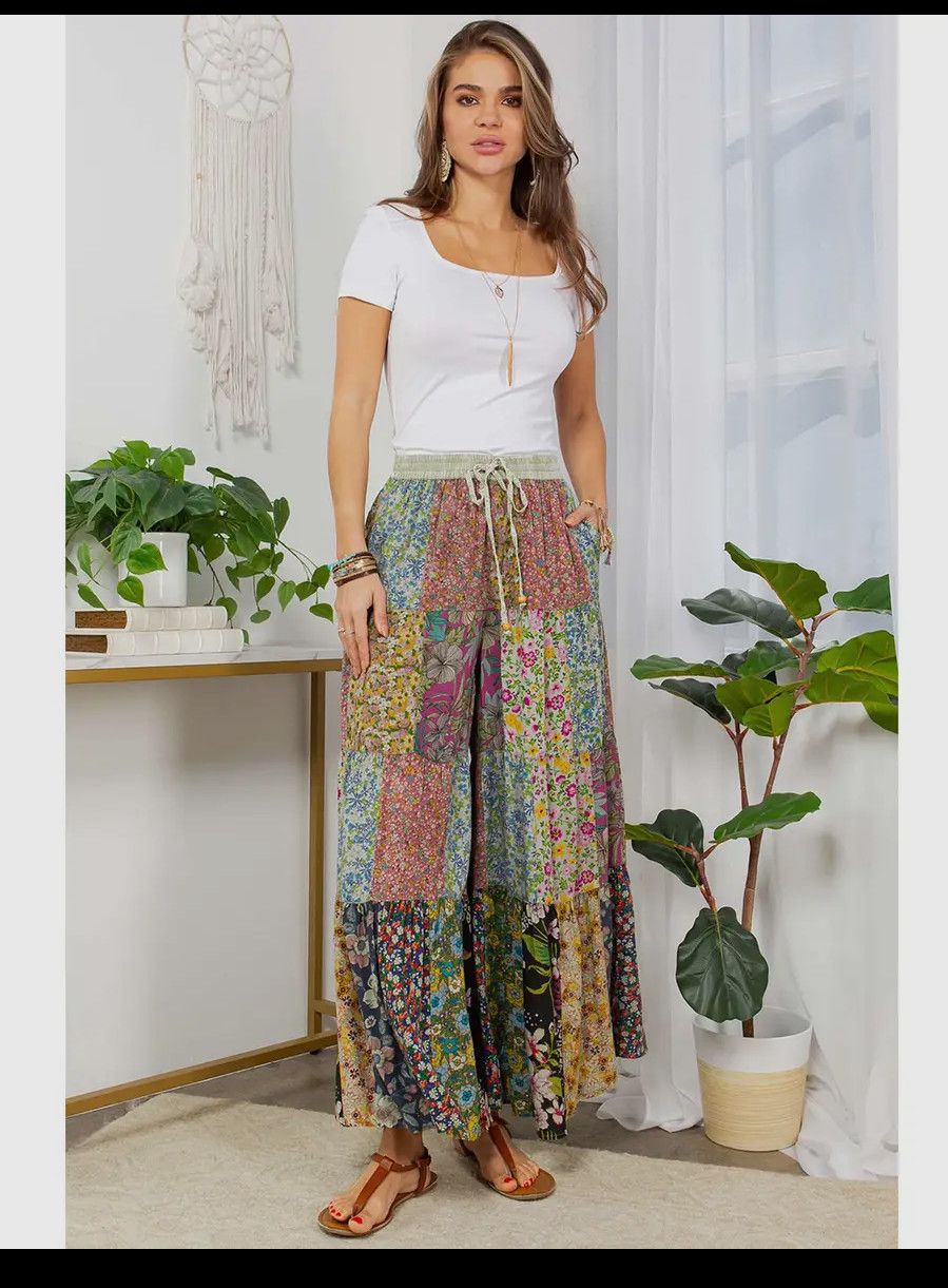 Young Threads patchwork pants, Size: S