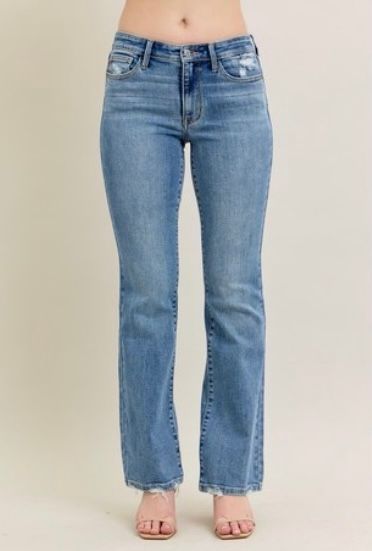 Judy Blue boot cut raw hem, Color: Vintage, Size: 0(24)