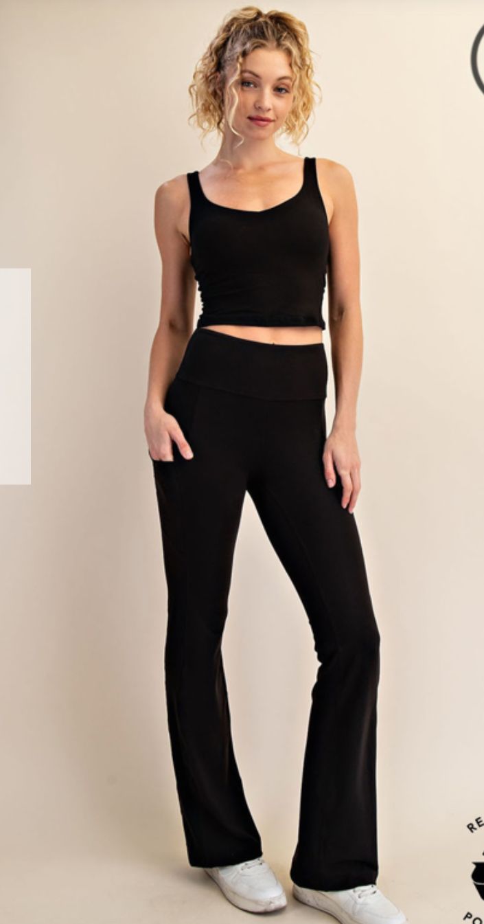 Rae Mode Flared Legging, Color: Black, Size: S