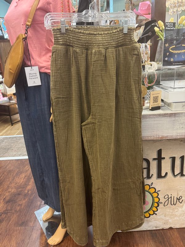 Easel Smocked Waisted pants 