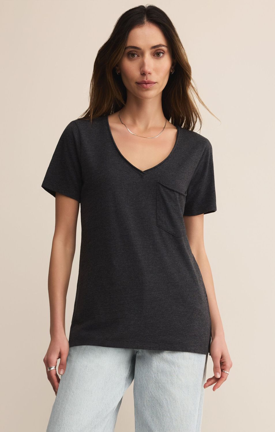 Z Supply Modern Pocket Tee, Color: Black, Size: S