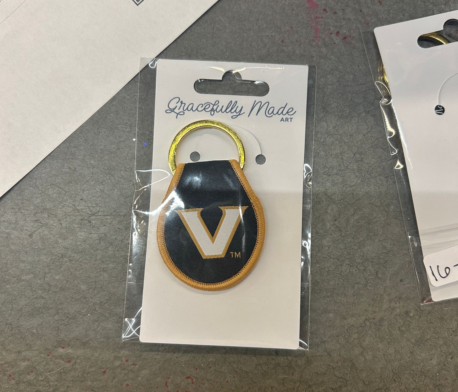 Vanderbilt Embroidered Keychains