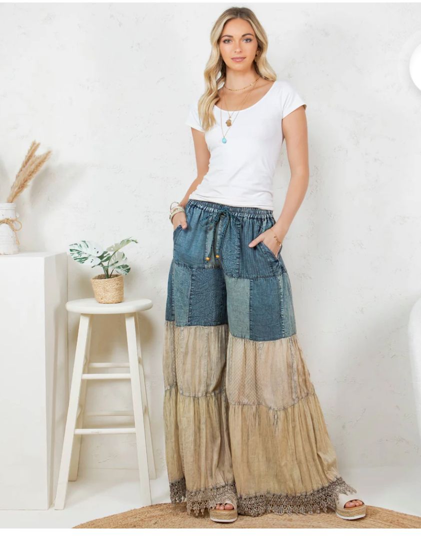 Young Threads Boho Frill Pant, Size: 1X