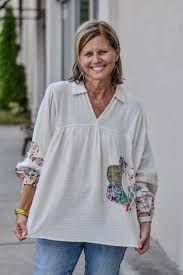 Easel Flower Patch Shirt 