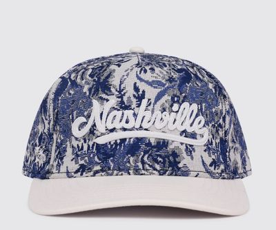 Nash Blue Floral Script Snapback