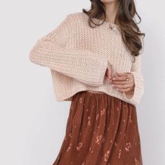 Sadie and Sage ROSALIA SWEATER, Color: BLUSH, Size: L