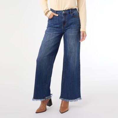 CoCo + Carmen Wide Leg Jeans with Fringe