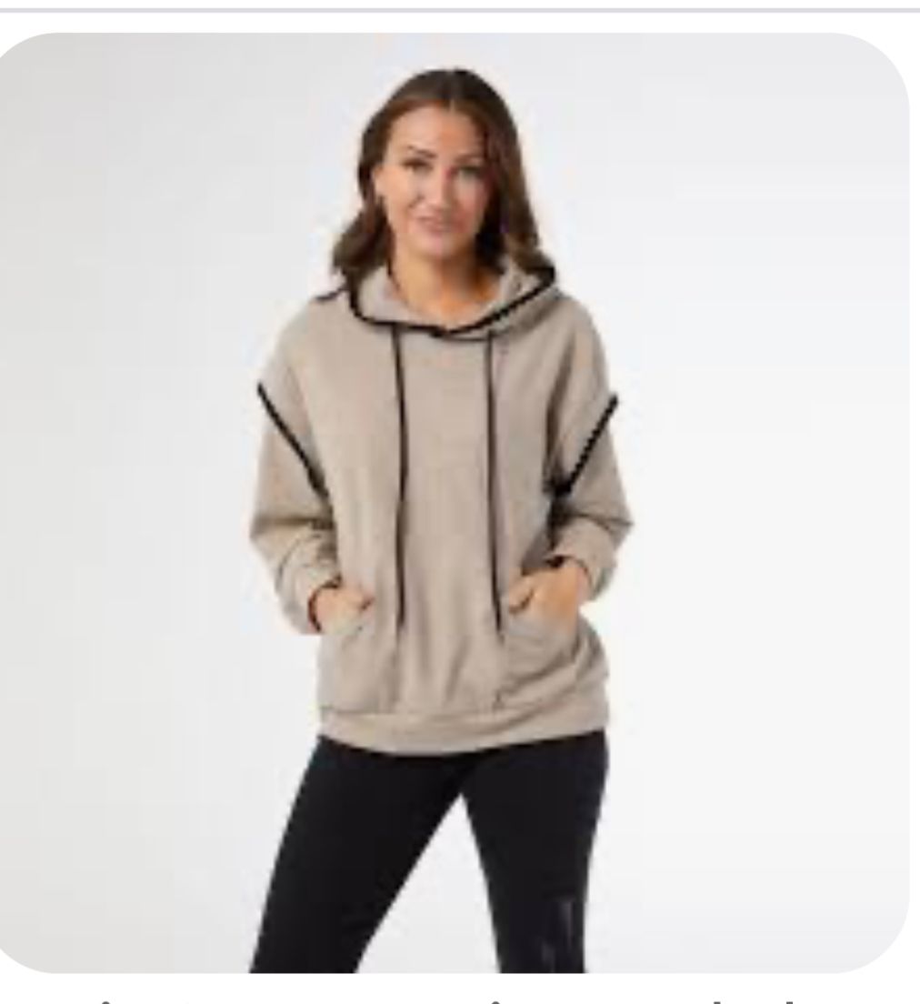 Coco+Carmen Josie Hooded Sweatshirt, Size: L/XL