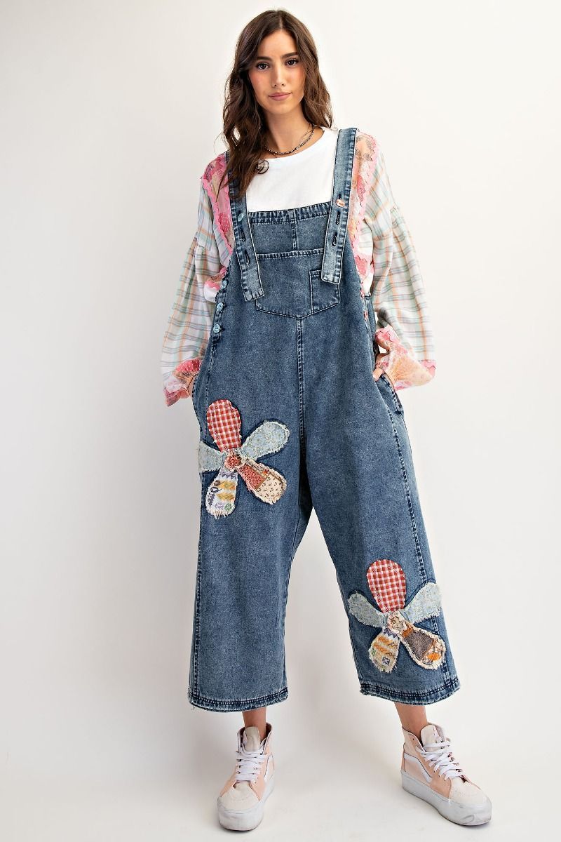 Easel Flower Patch overalls, Size: S