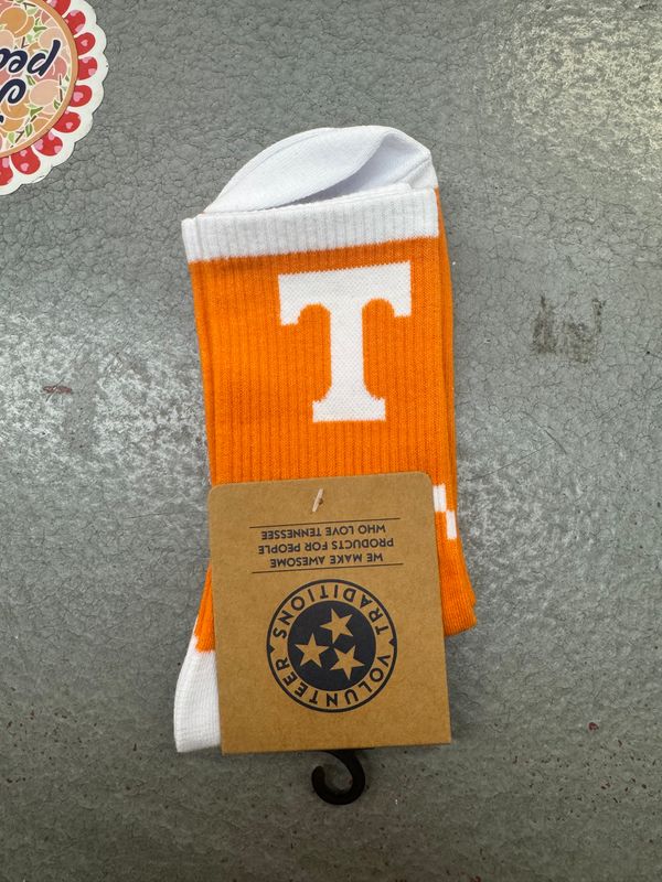 Volunteer Traditions Power T  Crew Socks