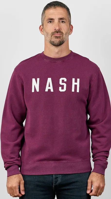 Nash Tonal Crew , Color: Maroon, Size: S