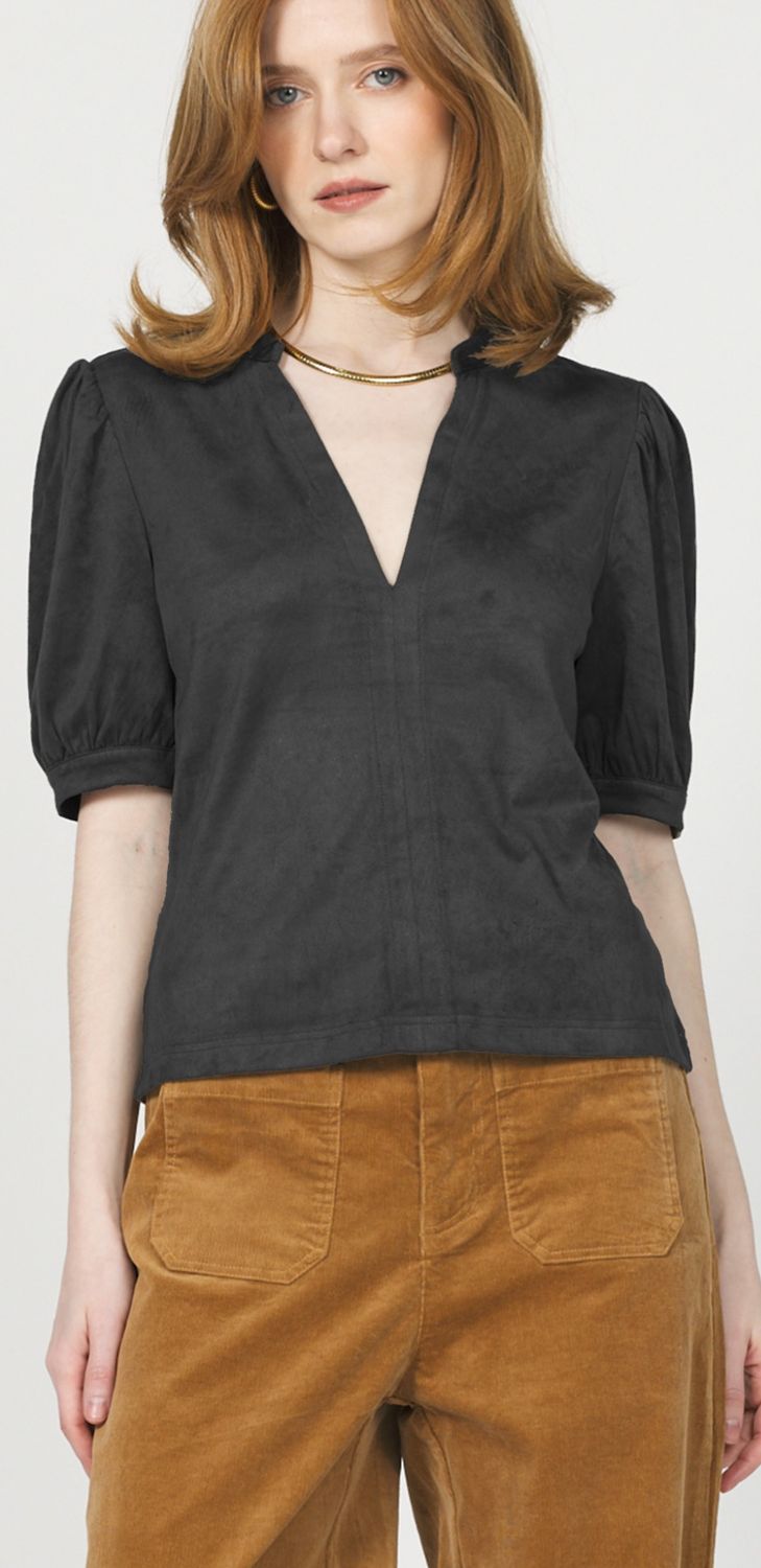 Another Love Kalia Short Sleeve , Color: Black, Size: XS