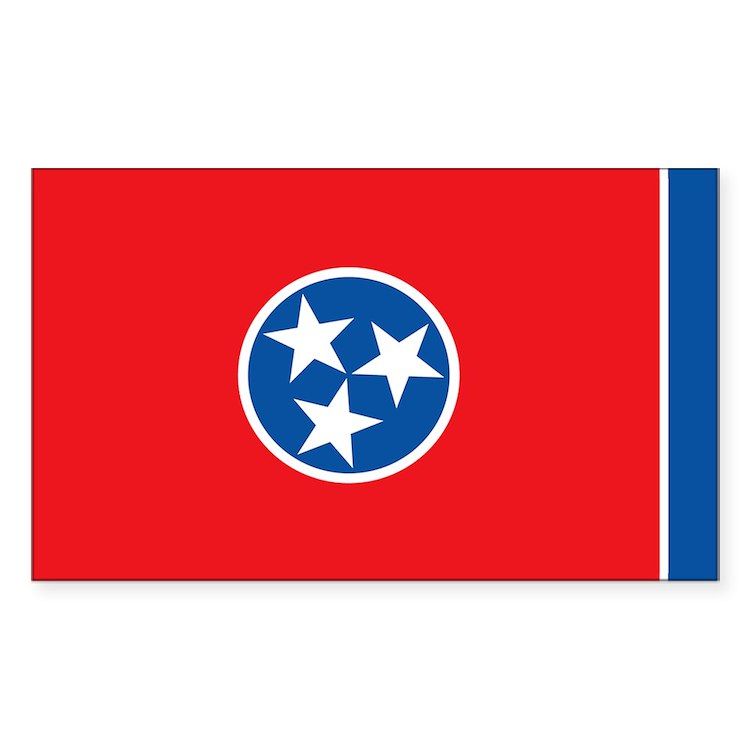 Volunteer Traditions Red TN Flag Sticker