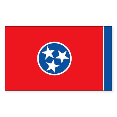 Volunteer Traditions Red TN Flag Sticker