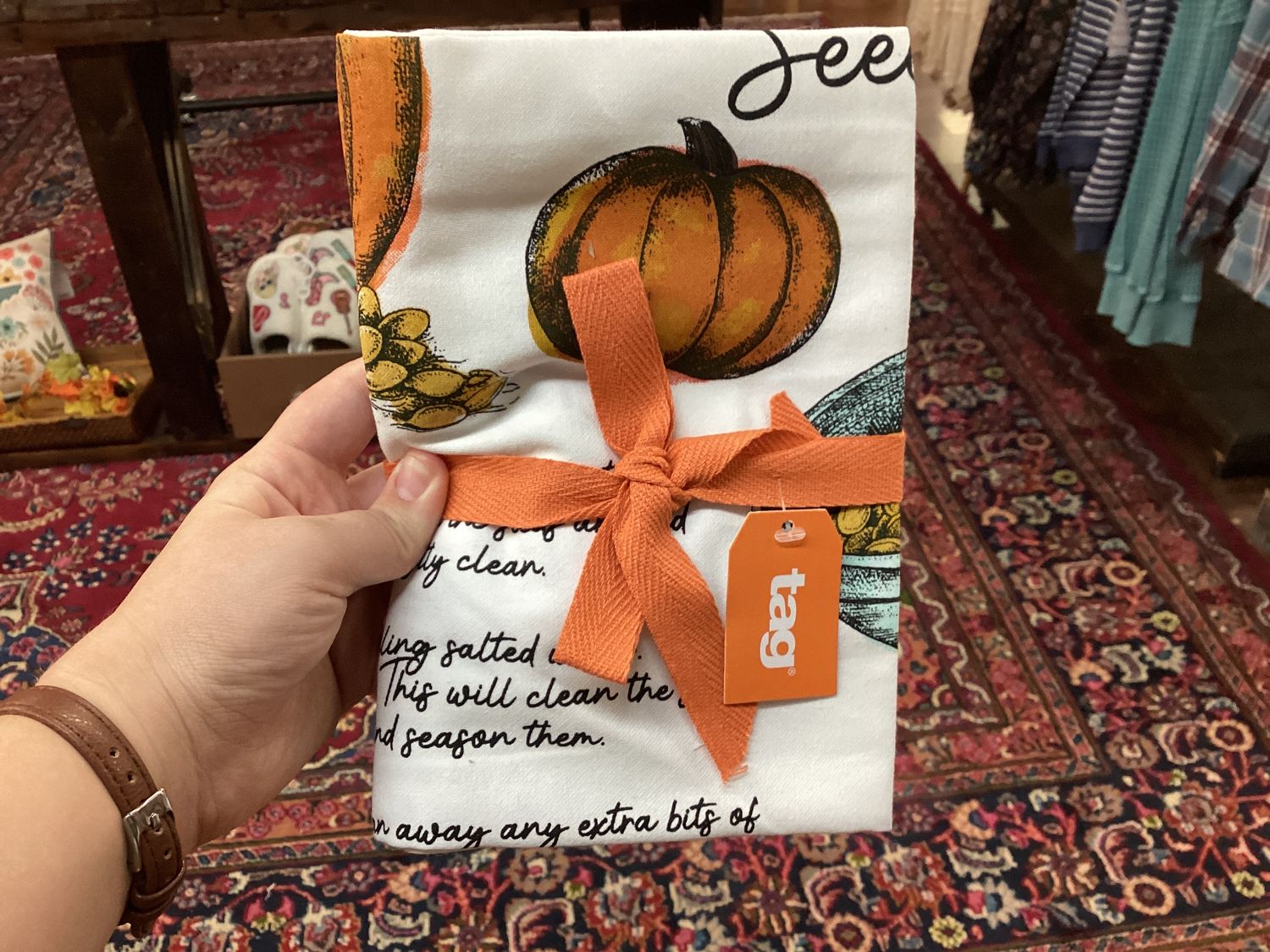 Tag Pumpkin Seed Set of 2 Dishtowels