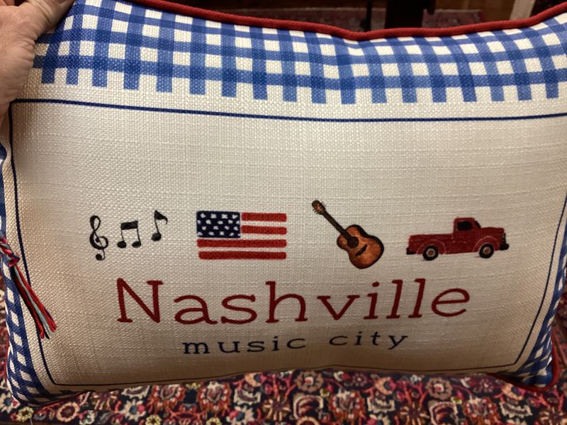 Little Birdie Nashville Music City pillow