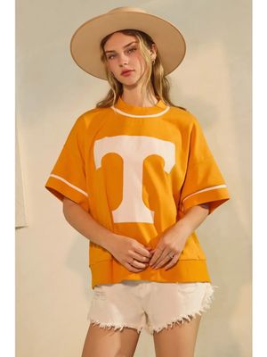 Oddi T Short sleeve sweatshirt Orange &amp; White