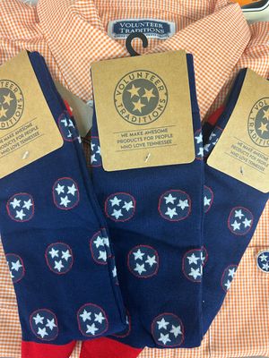 Volunteer Traditions Navy Tristar socks