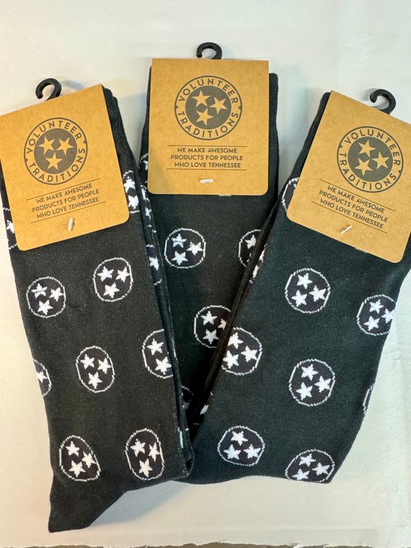 Volunteer Traditions Tristar socks Charcoal