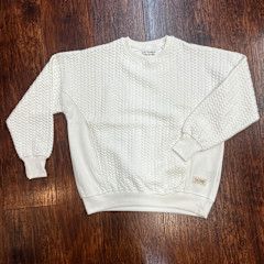 Southern Couture cable Knit Pullover, Color: Winter White, Size: S