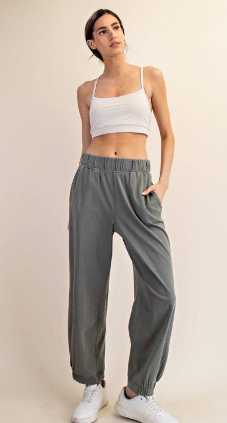 Rae Mode NBA Cotton Pant, Color: Olive, Size: S