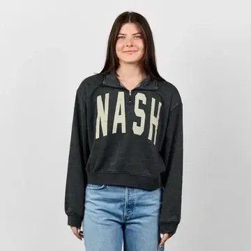 Nash Hattie Quarter Zip , Color: Black, Size: S
