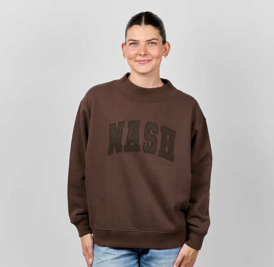 Nash Fireside Mock Neck, Color: Chocolate, Size: XS/S