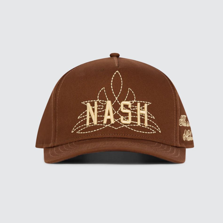 Nash Boot Stitch Trucker Hat Brown