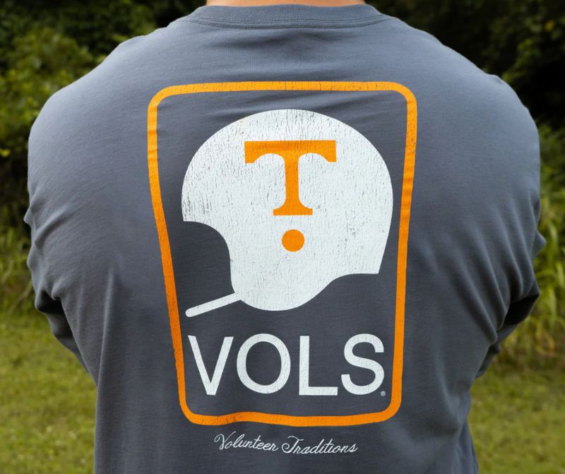 Volunteer Traditions Vols Helmet Long Sleeve Gray