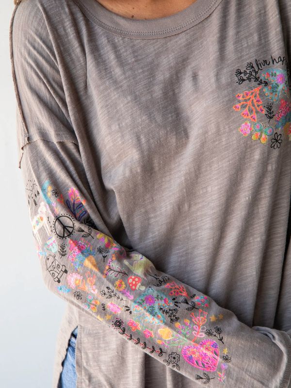 Natural Life Doodle LS Tee