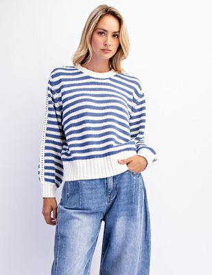 Cotierra  Blue Striped Sweater 