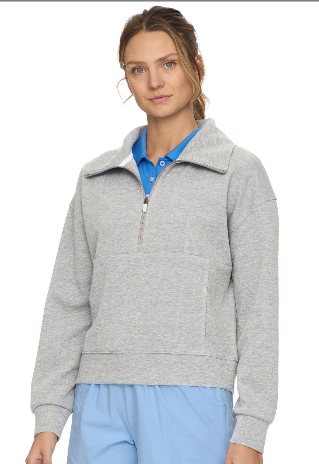 Flag and Anthem Super Soft Plush  Jacket, Color: Grey Heather, Size: XS