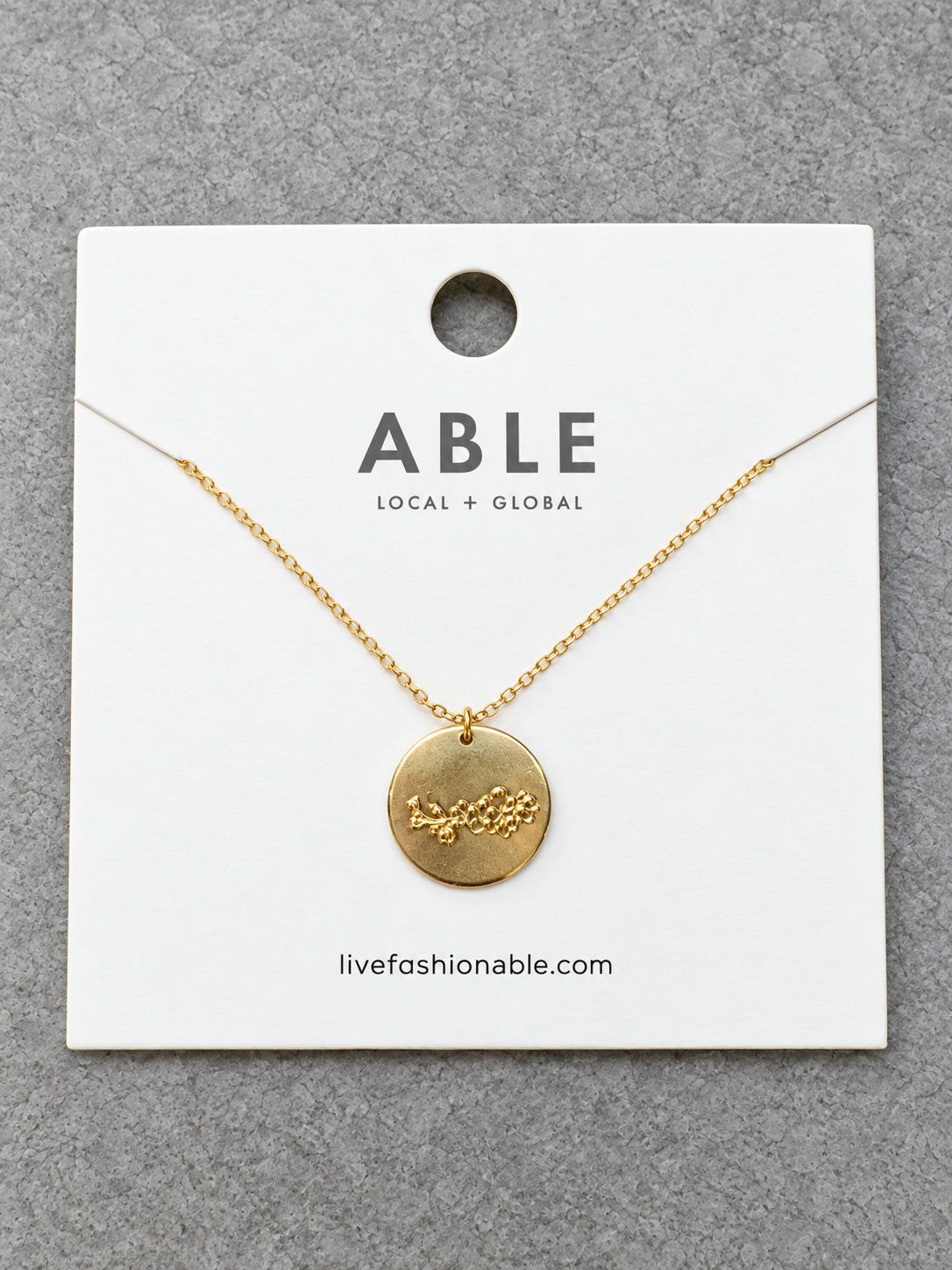 Able May/Hawthorn Bloom Birth Month Necklace