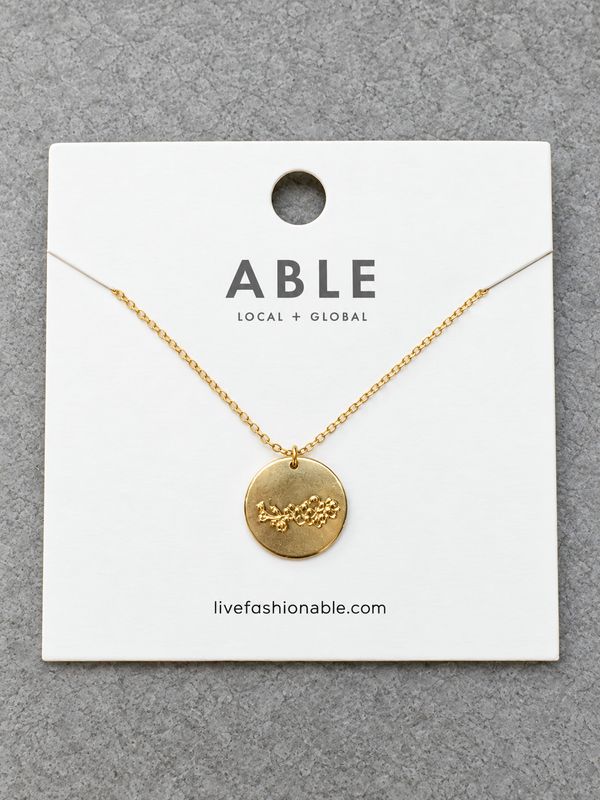 Able May/Hawthorn Bloom Birth Month Necklace