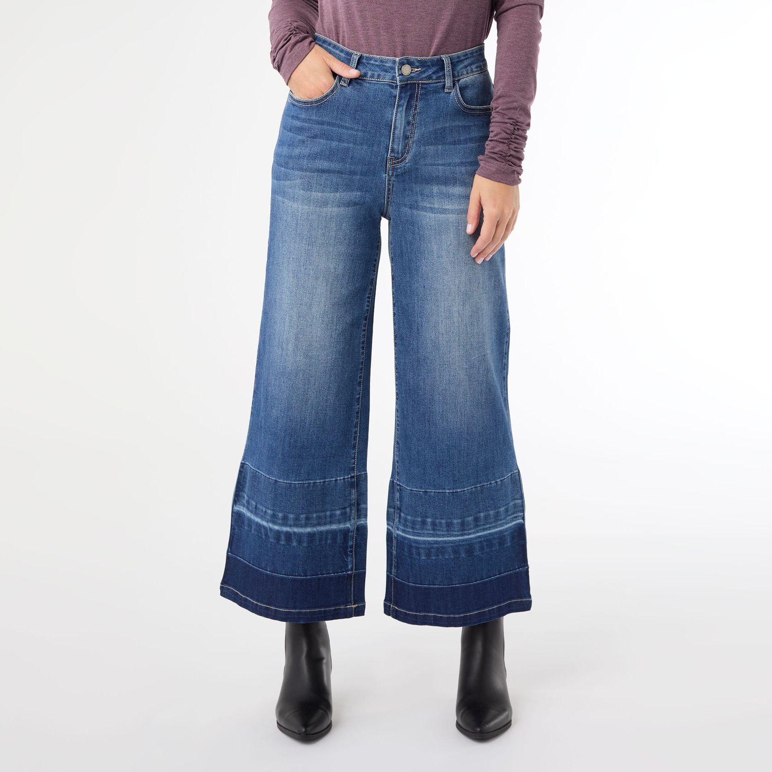 CoCo + Carmen Wide Leg Crop Jean, Size: S