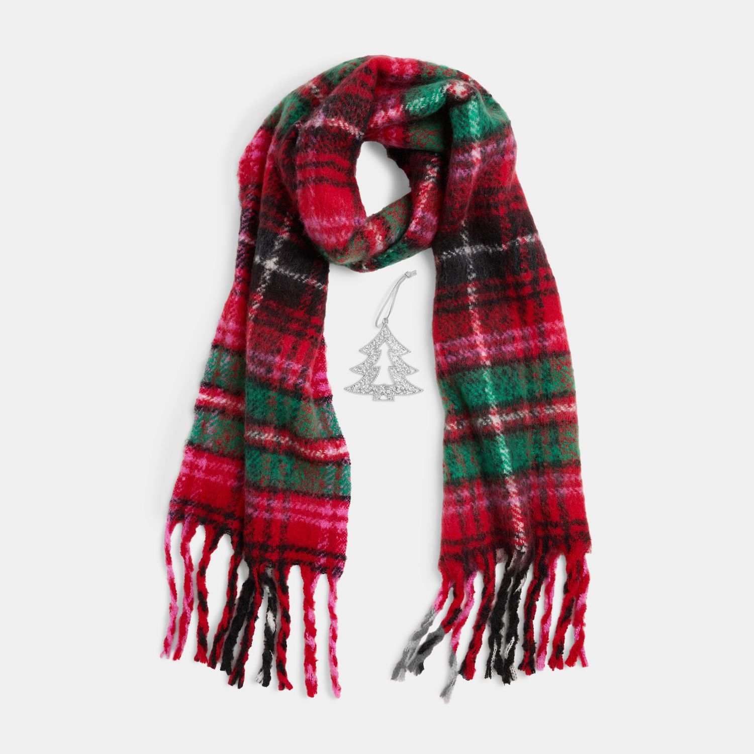 Coco + Carmen Scarf and Ornament , Color: Red