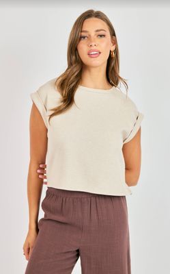 Sadie &amp; Sage Cuffed Sleeve Tee