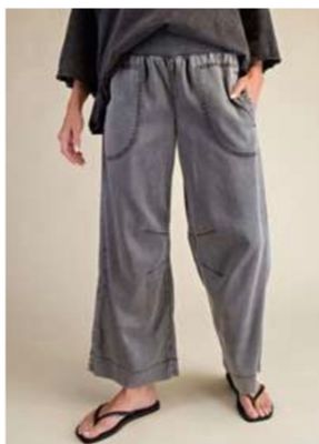 Easel Black Smocked Jeans