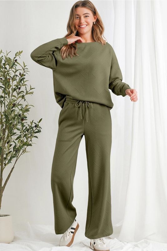Aapparella Textured Long Sleeve Top